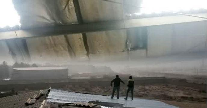 تعمیر سقف انبار مرکزی شرکت خدمات حمایتی کشاورزی استان کرمان