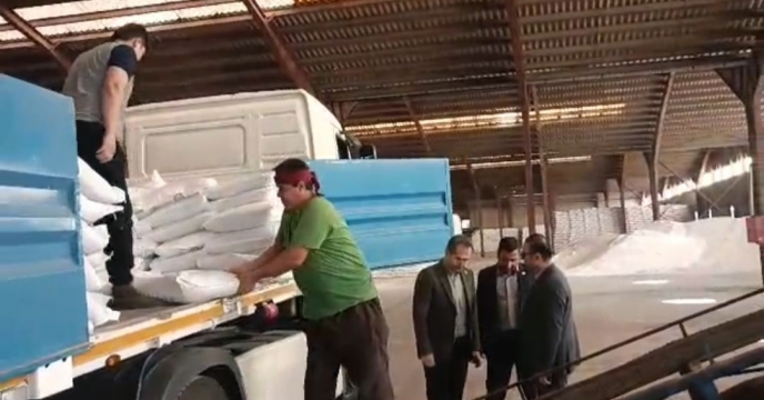 بازدید مدیر شرکت  خدمات حمایتی کشاورزی استان گلستان از روند حمل و تخلیه کود سوپر فسفات ساده در انبار سازمانی گرگان