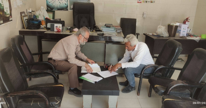 نظارت بر روند توزیع کودهای یارانه‌ای در کارگزاری شهرستان میناب