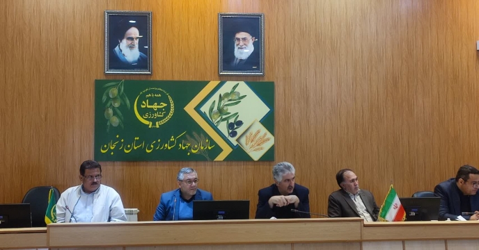 حضور مدیر شرکت خدمات حمایتی کشاورزی استان زنجان در جلسه ستاد زراعت با محوریت طرح پایداری تولید در دیمزارهای استان 
