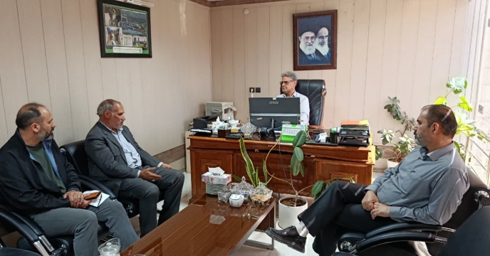 جلسه مدیر شرکت خدمات حمایتی کشاورزی خراسان شمالی با مدیر عامل  موسسه حفاظتی و مراقبتی آرمان نظم حافظ اترک 