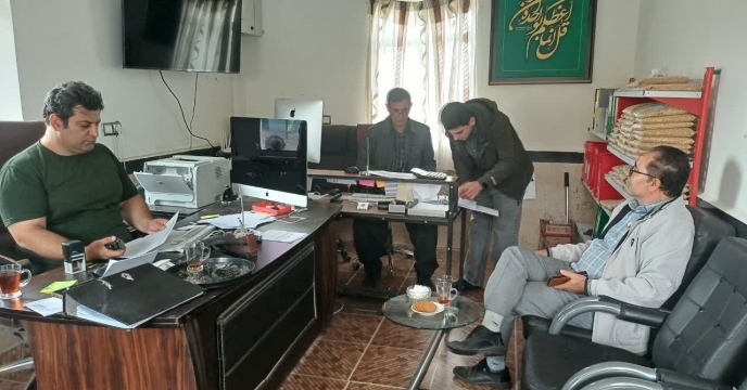 بازدید اکیپ پایش استان کردستان ازانبارکارگزاری آقای میرزایی شهرستان دیواندره