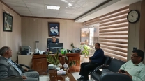 جلسه مدیر شرکت خدمات حمایتی کشاورزی خراسان شمالی با مدیر عامل موسسه آرمان نظم فجر اترک