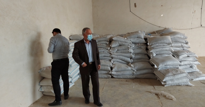 بازدید مدیر شرکت خدمات حمایتی کشاورزی استان بوشهر از انبار کارگزاری تعاونی تولید وحدتیه شهرستان دشتستان