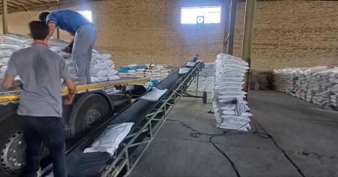 ارسال مقدار 11 تن کود سوپر فسفات تریپل برای تعاونی کوشک 