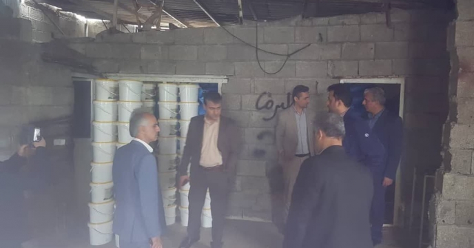 بازید مدیران جهاد کشاورزی به همراه مدیران و مسولین شرکت خدمات حمایتی کشاورزی گیلان از کارگزاری توزیع  نهاده های کشاورزی محراب مهری