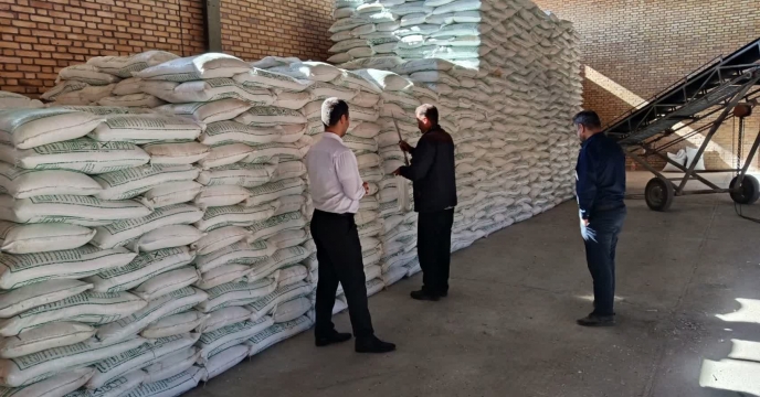 نمونه برداری از پارت ۳۵ کود سولفات پتاسیم گرانوله صنعت پتاس آسیا در انبار اسفراین