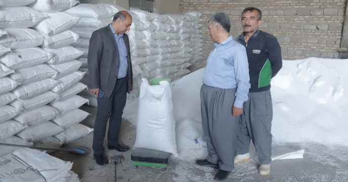 بازدید میدانی مدیر و کارشناسان شرکت خدمات حمایتی کشاورزی استان کردستان از انبار کارگزاران شهرستان دهگلان