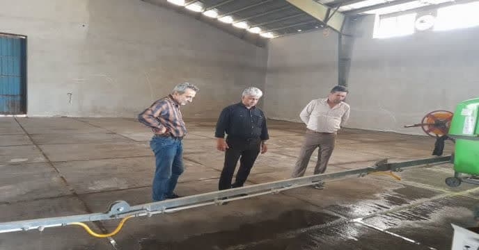 سمپاشی و ضدعفونی قبل از خرید بذر گندم در انبار قرق شرکت خدمات حمایتی کشاورزی استان گلستان