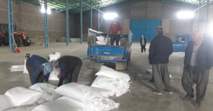 تامین و ارسال 75 تن  کود اوره  به انبار کارگزاری در شهرستان قروه