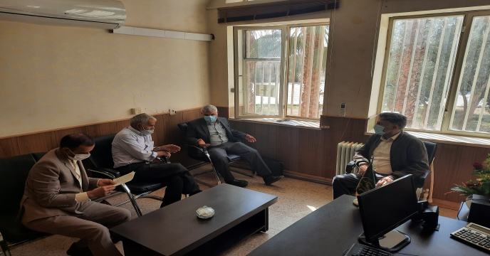 جلسه مشترک با مدیر عامل شرکت تعاونی خرم بافق و مدیر جهاد کشاورزی بافق