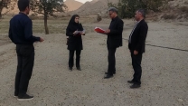 بازدید مهندس نظام دوست مدیر شرکت خدمات حمایتی خراسان شمالی ازمحل زمین، درراستای مستند سازی املاک شرکت باحضور کارشناسان رسمی دادگستری 